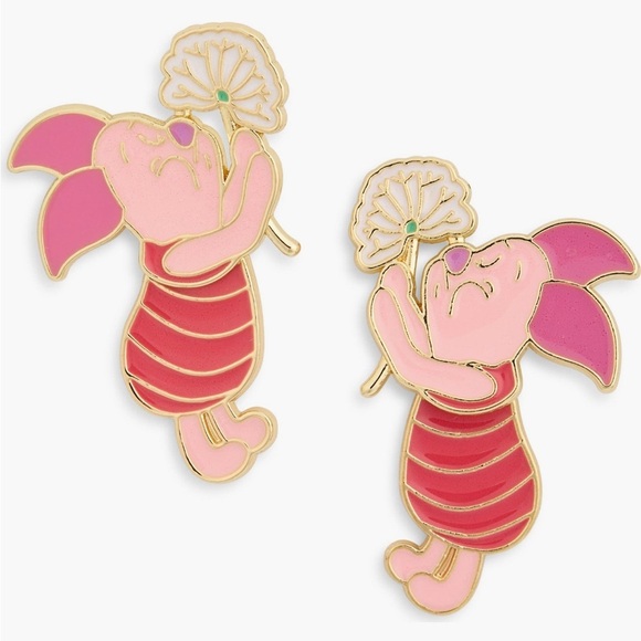 BaubleBar Jewelry - BaubleBar Disney Piglet Enamel Earrings NWT